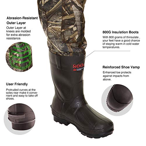TIDEWE Chest Waders, Hunting Waders for Men Realtree MAX5 Camo with