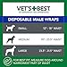 Vet's Best Vet’s Best Comfort Fit Disposable Male Dog Diapers | Absorbent Male Wraps with Leak Proof Fit | Small, 12 Count