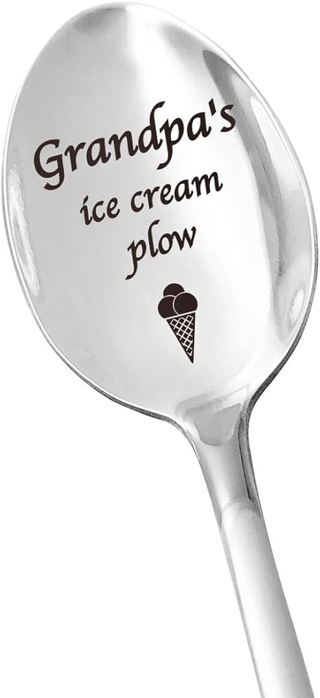 Download Amazon Com Best Grandpa Gifts Grandpa S Ice Cream Plow Ice Cream Lover Stainless Steel Engraved Spoon Funny Gift For Father S Day Christmas Birthday From Granddaughter Grandson Wife Kitchen Dining