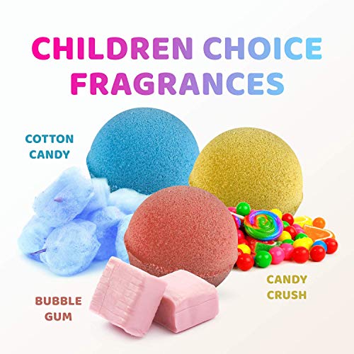 Bath Bombs for Kids with Surprise Inside Dinosaur 3 Organic Large