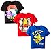 Pokemon Little Boys 3 Pack Tee Bundle, Navy/Silver/Red, L-7