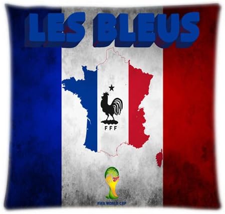 hello halo New Les Bleus Football Crest France 2014 World Cup cover pillow back 16x16 inch Two Sides Pillowcase