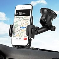 FoPcc Car Phone Holder, Dashboard Cell Phone Mount for Car Windshield with Adjustable Long Arm Strong Suction Cup Compatible with iPhone Xs, XR, X, 8, 8Plus, 7, 7Plus, Galaxy S8, S9, S10, Google More