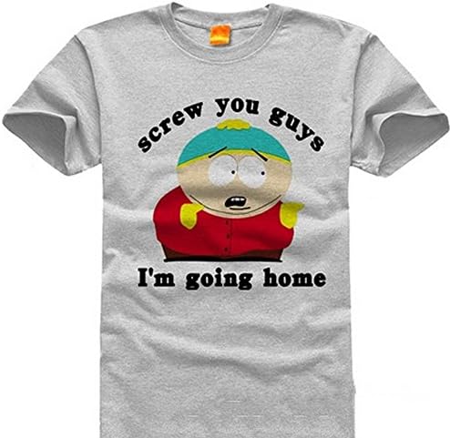 South Park Screw You Guys Cartman Funny T-Shirt Grey (XXXL)