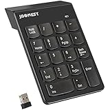 JBonest Numeric Keypad Wireless 18 Keys Numpad With 2.4G Mini USB Number Pad Receiver for Laptop Notebook Desktop PC