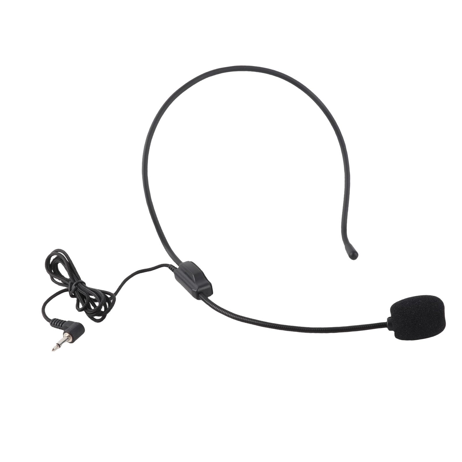 VBESTLIFE Mini 3.5mm Head-mounted Wired Headset Microphone Condenser MIC for Voice Amplifier Amp Loudspeaker