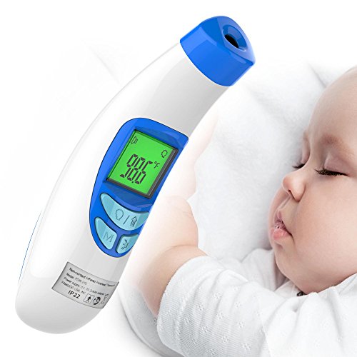 MotherMed FDA Digital Infrared Forehead Thermometer, with Non-contact High Temperature Alarm Function, Instant-Read Handheld Medical Thermometer Professional Accuracy for Body, Objects, Home Use