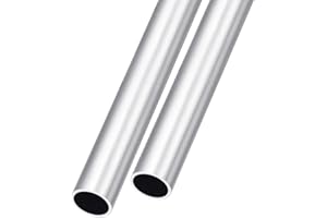 METALLIXITY 6063 Aluminum Tube (14mm OD x 12mm ID x 300mm L) 2Pcs, Aluminum Round Tubing - for Home Furnishing, Machinery, DIY Handicraft