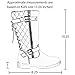KS & CO Kids Knee High Boots Lace Up Quilted Back Buckle Straps Shoes