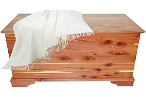 DutchCrafters 36" Heirloom Aromatic Red Cedar Hope Chest, Storage Trunk for Blankets - Amish Made in America (Medium, Natural)