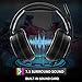 Jeecoo USB Pro Gaming Headset for PC- 7.1 Surround Sound Headphones with Noise Cancelling Mic- Memory Foam Ear Pads RGB Lights for Laptopsthumb 1