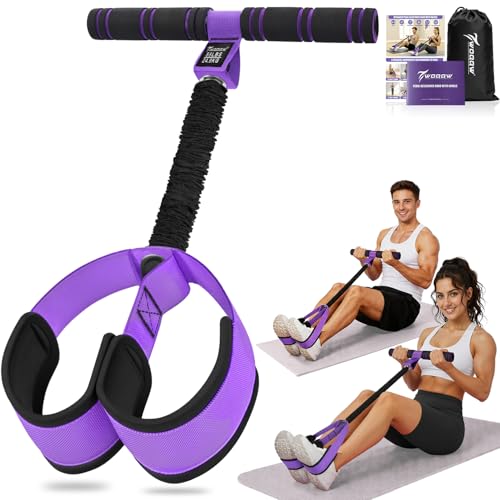 Upgraded Pedal Resistance Band with Handles, Foot Pedal Resistance Bands for Women, Core Abs Leg Training, Exercise Bands for Full Body Workout, Home Gym Equipment, Pilates & Physical Therapy