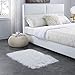 OJIA Deluxe Soft Fuzzy Fur Rugs Faux Sheepskin Shaggy Area Rugs Fluffy Modern Kids Carpet for Living Room Bedroom Sofa Bedside Decor (2 x 3ft, Ivory White)