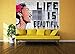 Poster – Banksy Life is Beautiful – Picture Decoration Graffiti Pop Art Urban Street Style Billie Holiday Artwork Stencil Image Photo Decor Wall Mural (55x39.4in - 140x100cm)
