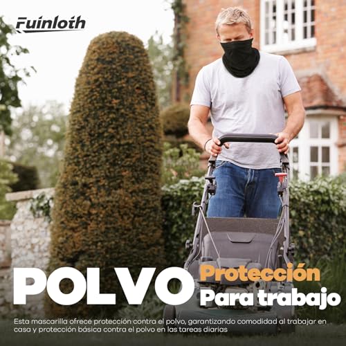 fuinloth Multifunctional Tubular Scarf with UV Protection, Breathable Microfibre, Lightweight Neck Gaiter for Adult Motorcycle Running