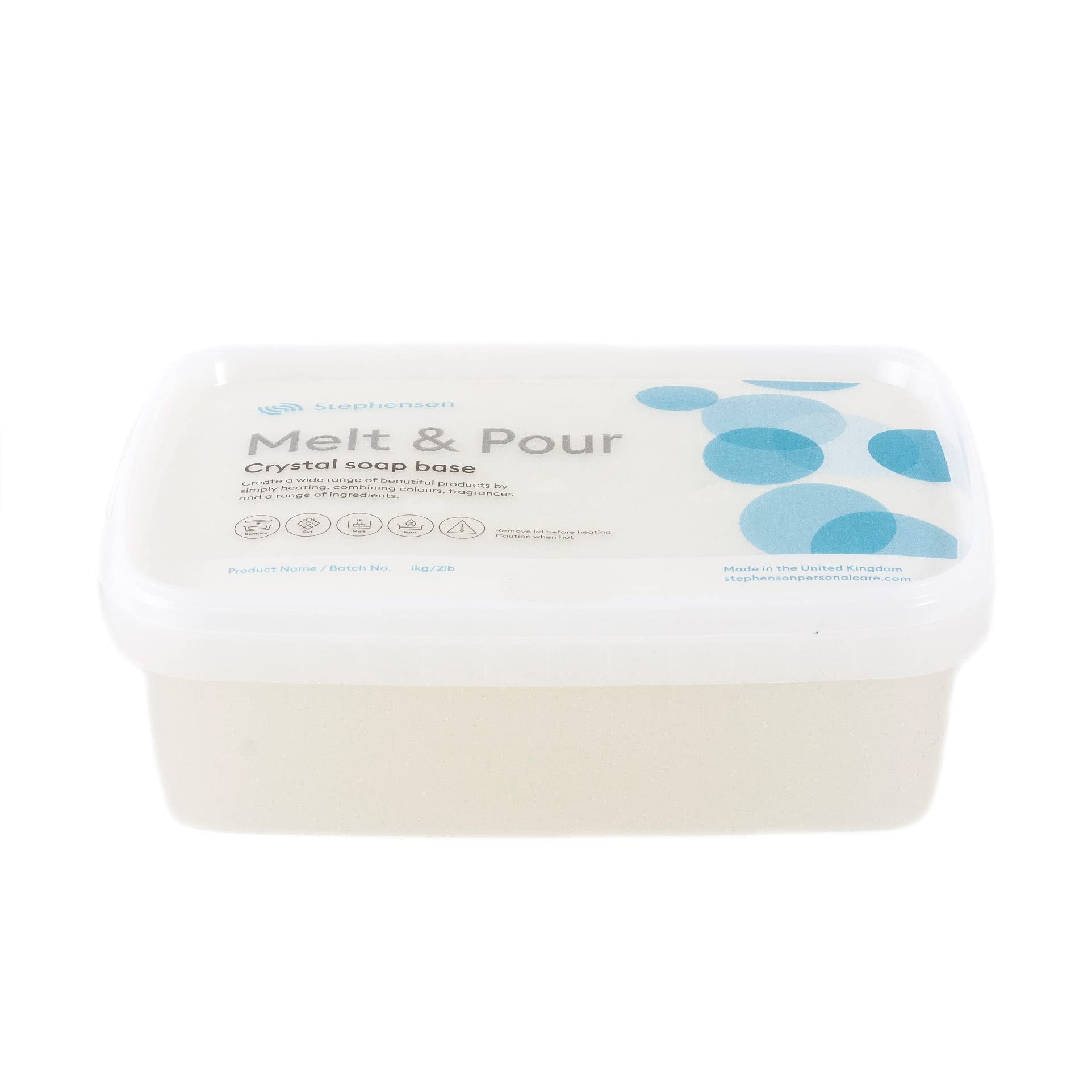 Melt and Pour Soap Base - Crystal No Sweat - 1Kg