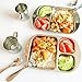 Children's Premium Stainless Steel Dinnerware Set |1 Bowl with Handles, 1 Cup with Handle & 1 Divided Plate | Fun Fire Truck Design | | Ideal for Babies,Toddlers & Kids | by Kiddobloom