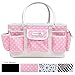 Everything Mary Pink Star Deluxe Store and Tote - Storage Craft Bag Organizer for Crafts, Sewing, Paper, Art, Desk, Canvas, Supplies Storage Organization with Handles for Travel