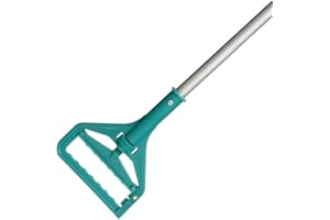 Commercial Heavy-Duty Mop Handle, Industrial-Grade Replacement Part, Clamp-on Design, Universal Fit (Green)