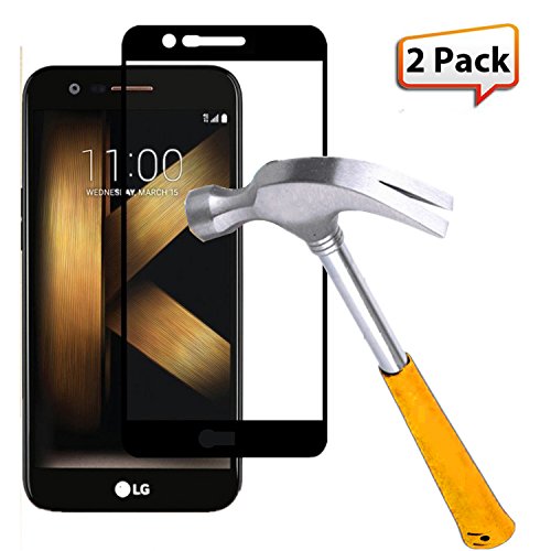 LG K20 Plus, [2 Pack] VUV Tempered Glass [Full Coverage] HD Anti-Scratch Protection Shield Screen Protector for LG K20 Plus / K20 V / K20V ( Verizon ) / V5 / LG Harmony / K10 2017 [Black]