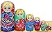 WALAIKA 7pcs Blue Belly Beautiful Girl Russian Nesting Dolls Handmade Wooden Matryoshka Toys The Best Gift for kids
