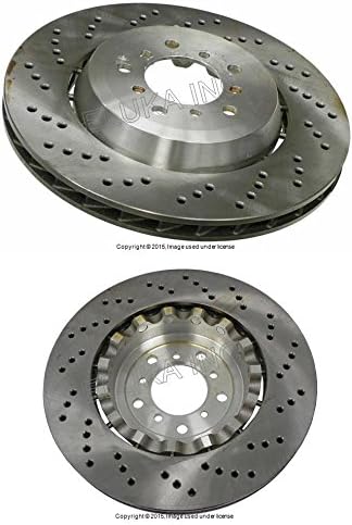 BMW Front Left Brake Disc - Cross Drilled With Floating Aluminum Hub 345 X 28 MM M3 Z4 M3.2 Z4 M3.2