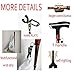 DTXDTech Walking Cane for Man Women Eldely with Led Light Alarm Model Fold Walking Cane with Nameplate Two Pivoting All-Terrain Base Walking Sticks for Extra Stability Original Black