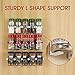 CAXXA 25 Spice Gripper Strip Clips Extra Support Spice Rack Dispenser Cabinet Kitchen Holder Storage | 5 Strips Holds 25 Spice Jars, 2 Black and 3 White Strips
