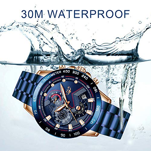 LIGE-Relojes-para-Hombre-Acero-Inoxidable-Cronografo-Moda-Deportes-Impermeable-Banda-de-Cuero-Analogicos-Fecha-de-Pulsera-Regalo-Elegante