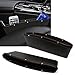 Huicocy 2 Pcs Car Organizer Car Seat Catcher Leather Car Seat Side Slit Pocket Drop Catcher Organizer Fills Gaps between Front Seats (Black)