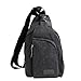 Kalevel Outdoor Travel Crossbody Backpack Casual Shoulder Chest Bag (Black,L)