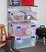 IRIS USA WSB-SS Ziploc WeatherShield 16 Quart Storage Box, Clear, 4 Count