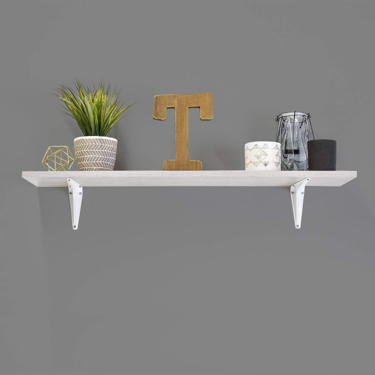 Basics Shelf Bracket - 8" x 10", White, 10-Pack - - 