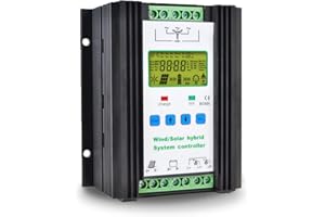 iSunergy 1000W Wind Solar Hybrid Charge Controller PWM 600W Wind + 400W Solar Boost Charge Technology Digital Intelligent Regulator with LCD Display