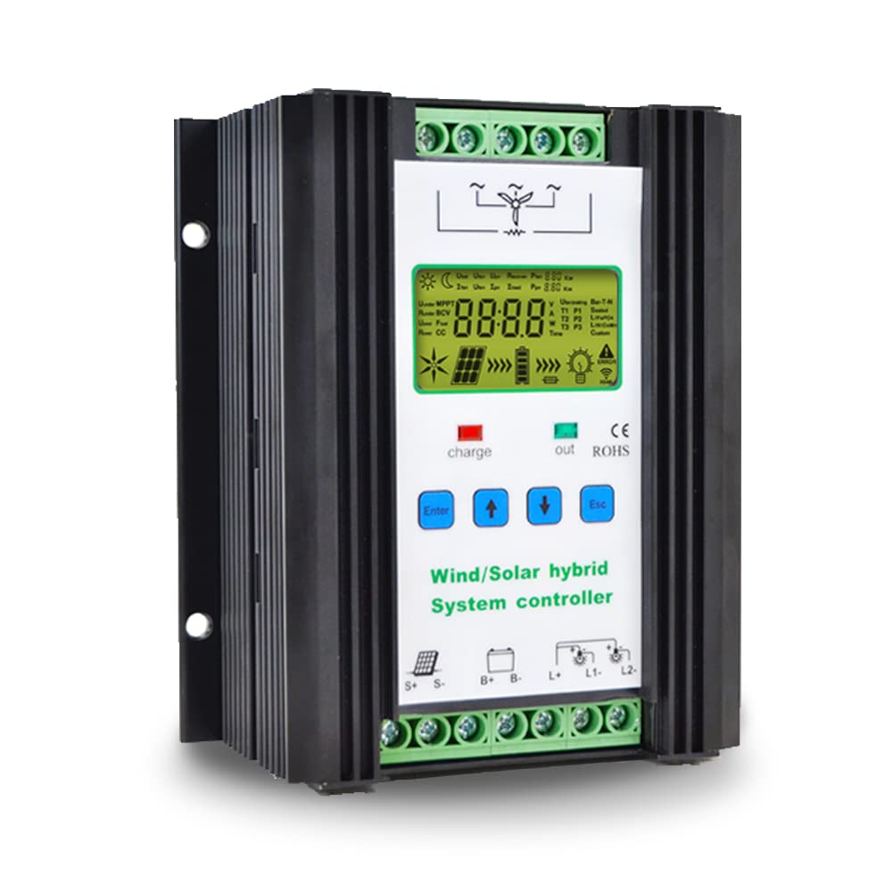 Photo 1 of iSunergy 1000W Wind Solar Hybrid Charge Controller PWM 600W Wind + 400W Solar Boost Charge Technology Digital Intelligent Regulator with LCD Display