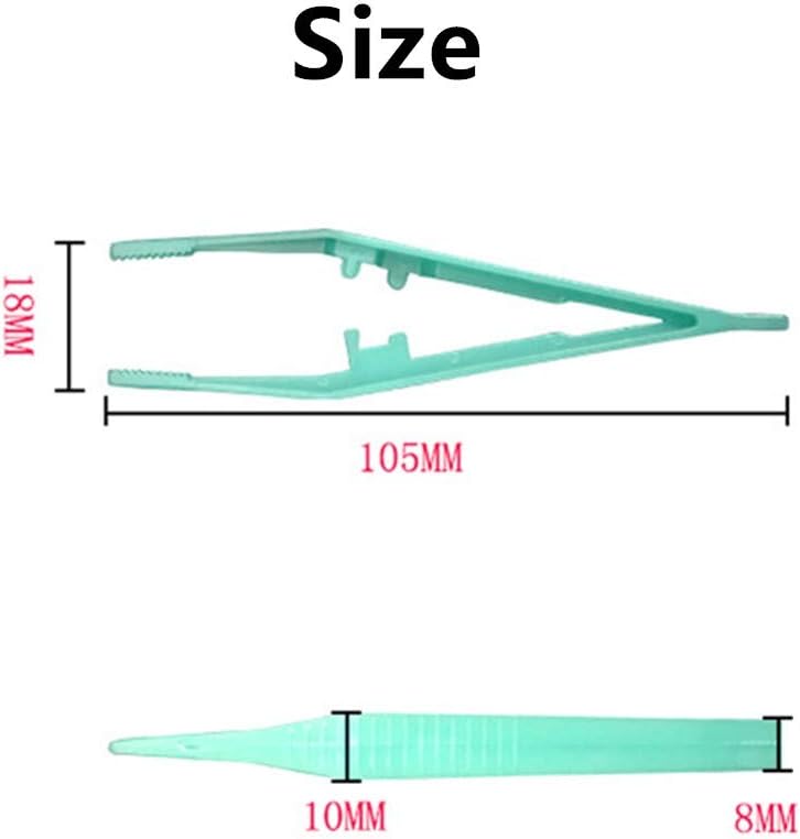 24 Pcs Tweezers First Aid Disposable Plastic Tweezers Forceps Tweezers