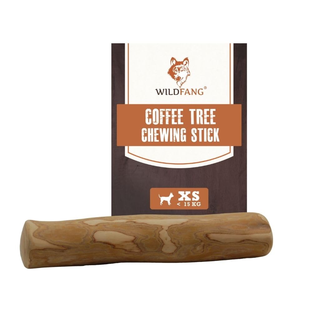 Wildfang® Coffee Wood Dog Chew XS - Durable Dog Toys for Aggressive Chewers, Dental Stick for Teething Puppy, Training for Chewing Muscles, Coffee Tree Sticks for X-Small Dogs (Under 10kg)