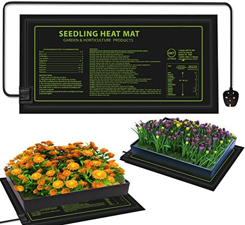 Durable Waterproof Seedling Heat Mat Warm Hydroponic Heating Pad 10" x 20" MET Standard