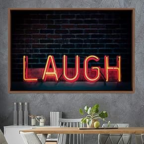 signwin Framed Canvas Wall Art Illuminated Words 3D...