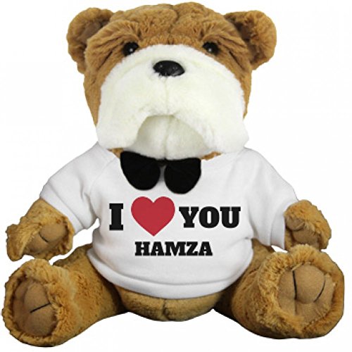 I Love You Hamza, Puppy Dog: Medium Plush Bulldog