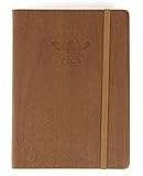 Red Co Journal with Embossed Bee, 240 Pages, 5"x 7" Lined, Brown