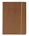 Red Co. 5” x 7” Embossed Bee Textured Faux Leather Journal, 240 Lined Pages, Brown