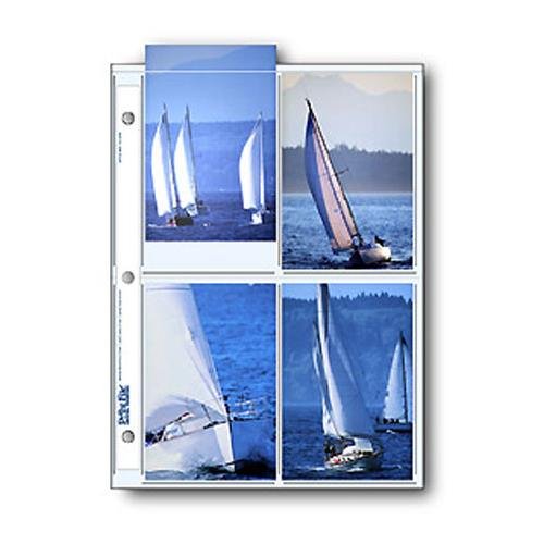 Print File Photo Pages Holds Eight 3 1/2x5 1/4" Prints, Pack of 25