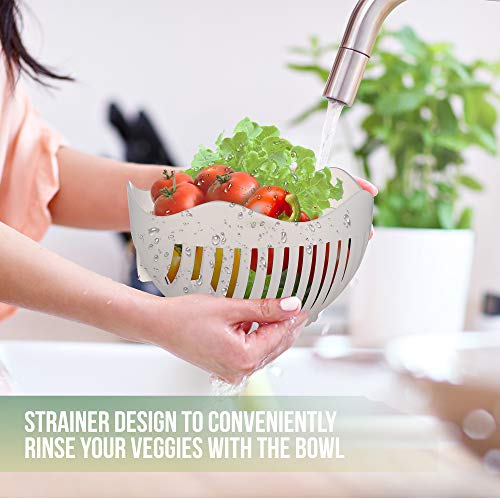 Traycon Salad Cutter Bowl 60 Second Salad Maker Fast & Easy Vegetable and Fruits Chopper - Thumbnail 5