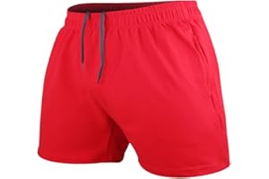 JEEING GEAR Men's Bodybuilding Workout Gym Shorts 3" 5" Inseam Sports Training Cotton with Pocket