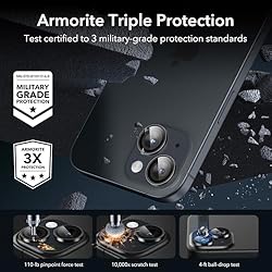 ESR 2 Pack Camera Lens Protector for iPhone 15 Pro