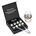 Manly Thing Luxury Whiskey Stones Set of 8 Reusable Drinking Rocks | Perfect for Chilling Bourbon Rum Wine Liquor and Won't Dilute Your Beverage Unlike Ice Cubes | A Premium Whiskey Present for Men |