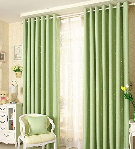 FLORATA 1 Piece Windows Treatment Eyelet Blackout Curtains Soft Solid Thermal Insulated Top Ring Blackout Curtains for Bedroom/Living Room,Width 39" x Depth 98",Green