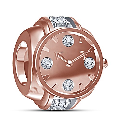 Buy Lilu Jewels 925 Silver Watch Gift Charm White CZ Beads fit Chamilia Charm Bracelet Online at desertcartSouth Africa