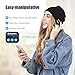 Bluetooth Beanie, Unisex Bluetooth Hat, Rechargeable Bluetooth Cap with Built-in Stereo Speakers, Control Panel, Suitable for Men & Women (Black)